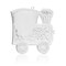 Gloria Duchin Silver Metal Train Custom Vintage Design Christmas Ornament